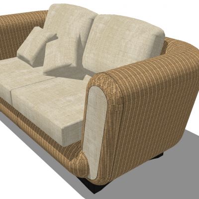 东南亚户外藤编编织竹编席编沙发