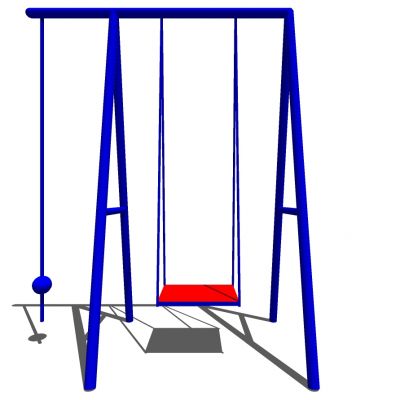 户外娱乐器材秋千SU模型