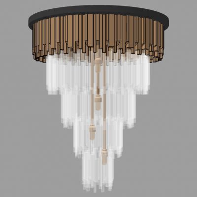 现代轻奢简欧式金属水晶吊灯吸顶灯