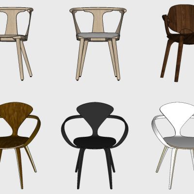 现代欧式美式法式椅SU模型