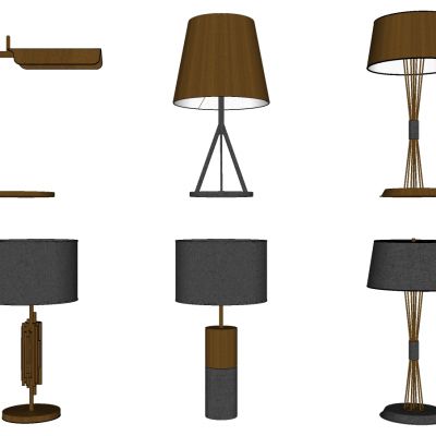 现代轻奢新中式简约台灯组合