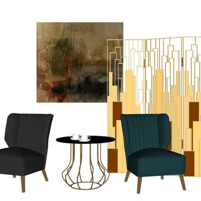 现代轻奢新古典简欧式单人沙发座椅