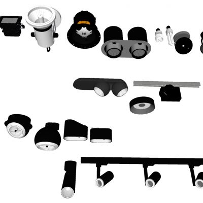 现代导轨射灯轨道射灯舞台射灯灯具组合