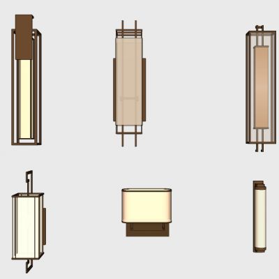 新中式金属铁艺壁灯组合