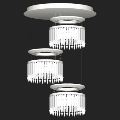 现代轻奢异形圆形水晶吊灯吸顶灯