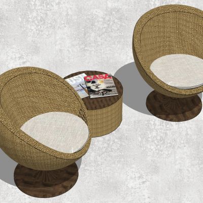 户外休闲藤编竹编藤椅