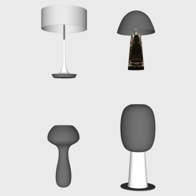 现代异形圆形台灯组合