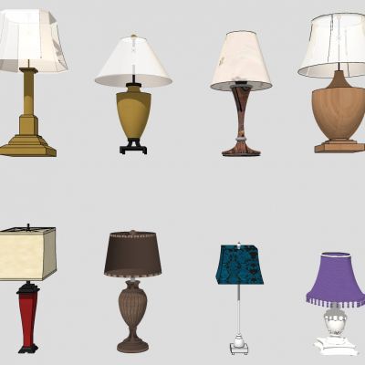 欧式现代台灯组合