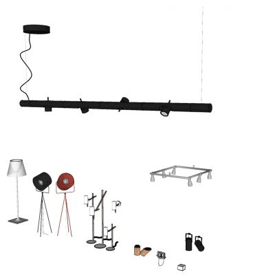 现代导轨射灯轨道射灯舞台射灯灯具组合