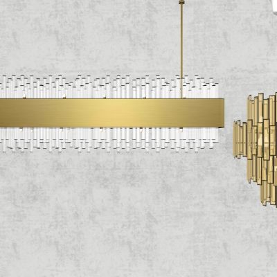 现代轻奢简欧式金属水晶吊灯