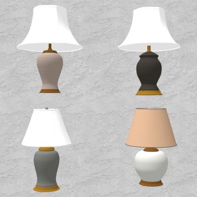 新中式美式简约欧式陶瓷台灯客厅卧室床头灯组合