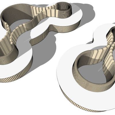 现代广场商场异形多人休闲座椅