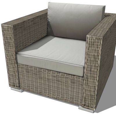 东南亚户外藤编编织竹编席编单人沙发