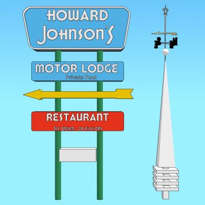 霓虹灯路旁标志指示牌