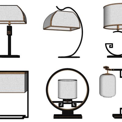 新中式台灯组合