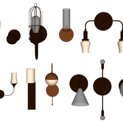 现代简约金属铁艺透明玻璃壁灯