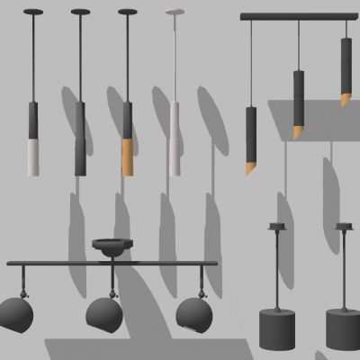 现代导轨射灯轨道射灯舞台射灯灯具组合