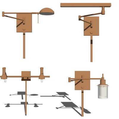 北欧现代金属壁灯组合