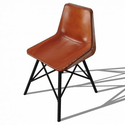 美式法式简约铁艺单人皮革休闲椅