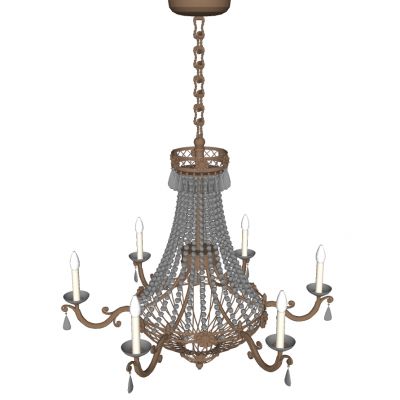 欧式大型金属铁艺水晶烛台吊灯