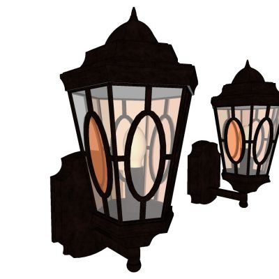 欧式美式铁艺户外走廊金属壁灯