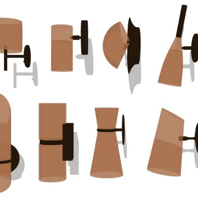 现代金属壁灯组合