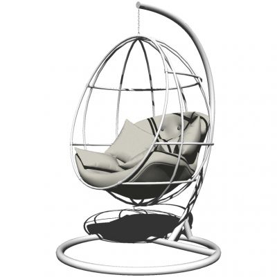 户外吊床吊椅SU模型