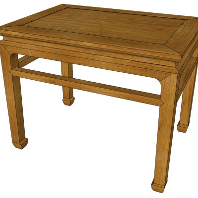 中式八仙桌内翻马蹄桌凳