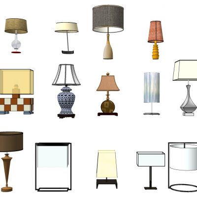 中式新中式台灯组合