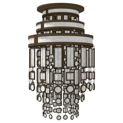 现代轻奢简欧式金属水晶吊灯吸顶灯