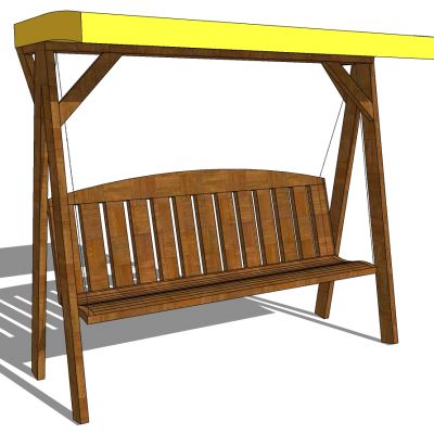 户外娱乐器材秋千SU模型