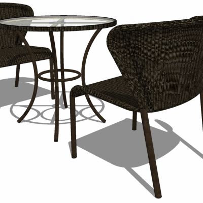 户外休闲藤编编织桌椅