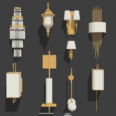 欧式后现代金属壁灯新中式金属壁灯