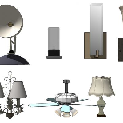 美式欧式铁艺壁灯台灯风扇灯