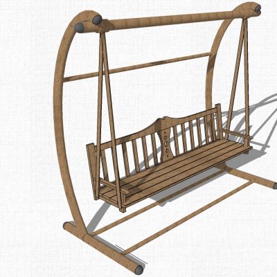 室外秋千摇椅SU模型