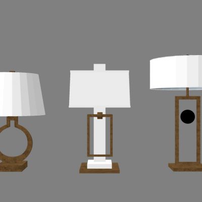 新中式木制台灯组合