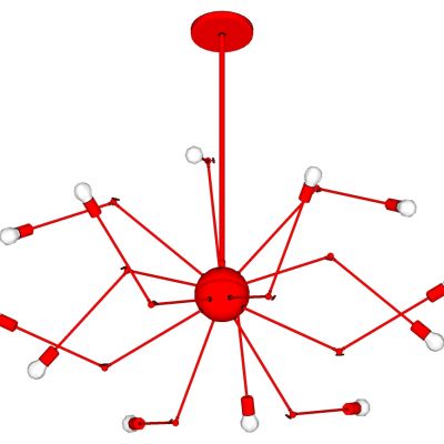 现代工业风金属铁艺小吊灯灯泡