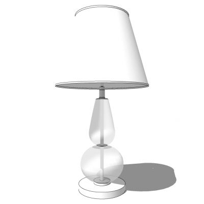 现代简约透明玻璃台灯