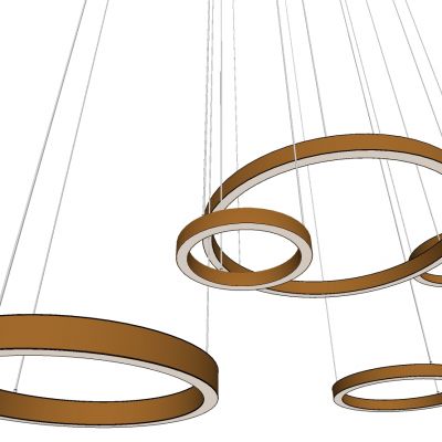 现代异形金属圆环吊灯