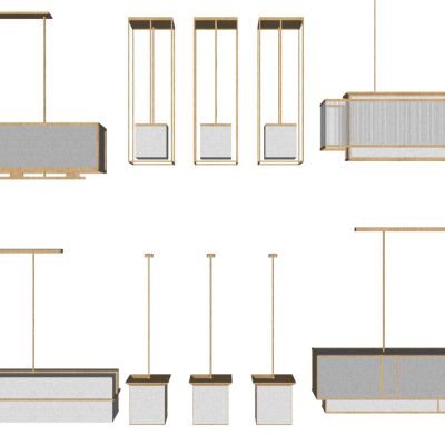 新中式布艺灯罩吊灯