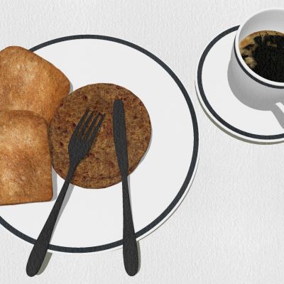 餐具咖啡杯叉子甜点