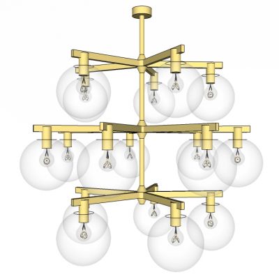 现代工业风玻璃球吊灯