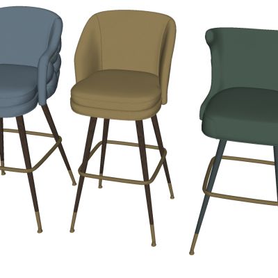 现代北欧金属吧台凳椅