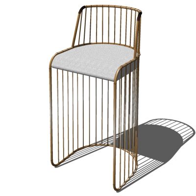 现代金属布艺吧椅