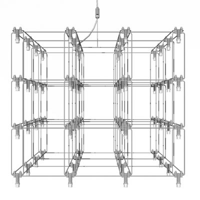 现代网格金属吊灯