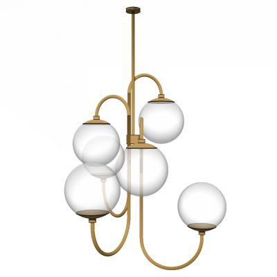 现代工业风玻璃球吊灯