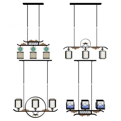 新中式吊灯组合