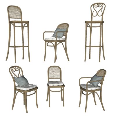 现代北欧金属吧台凳椅