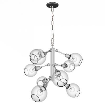 现代工业风玻璃球吊灯