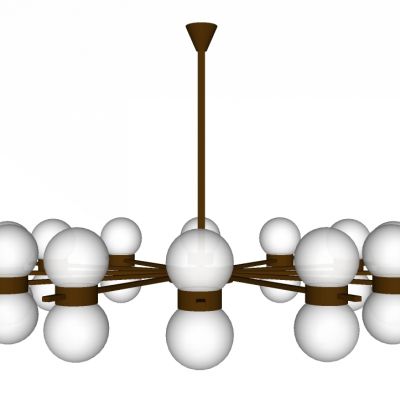 现代工业风玻璃球吊灯